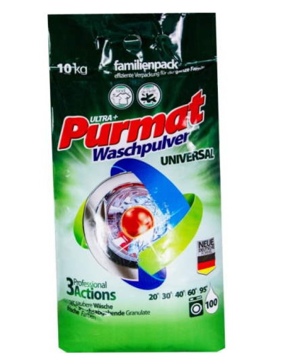 Порошок пральний PURMAT universal 10 кг автомат та ручне